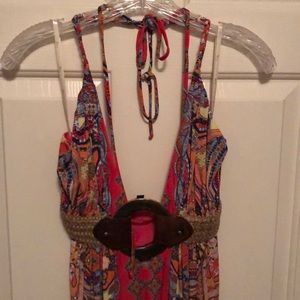 Sky multicolor floor length dress